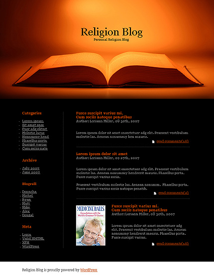 religion site template