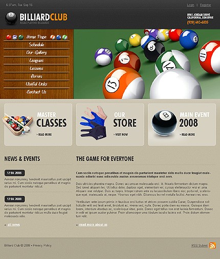Billiard Template