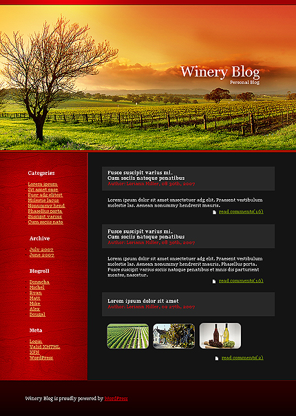 Winery WordPress Theme