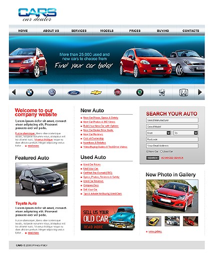 Car Dealer Website Template
