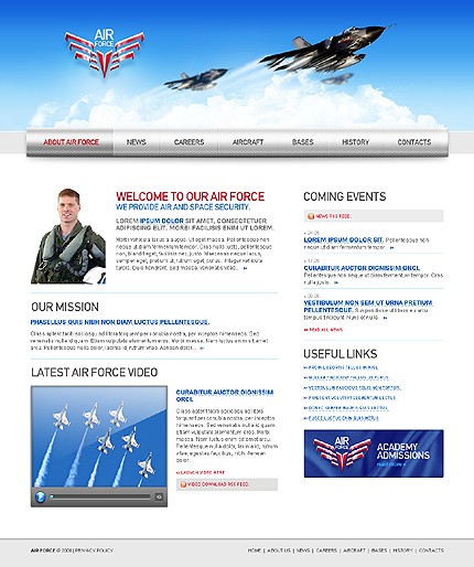 Air Force Website Template