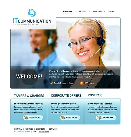 Communication Website Template