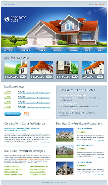 Real Estate Web Design Template