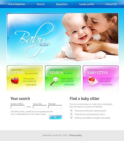 baby&nbsp;site template