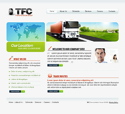 Transportation Website Template