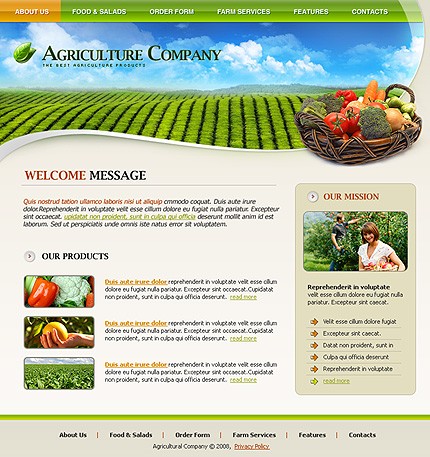 Agriculture Website Template