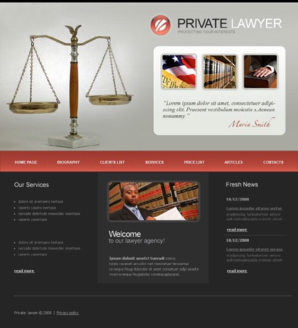 Private Lawyer Website Template