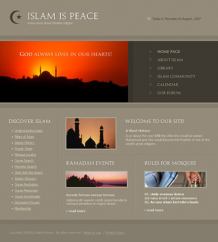 islam&nbsp;site template