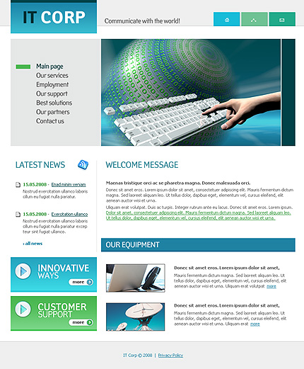 Communications Website Template