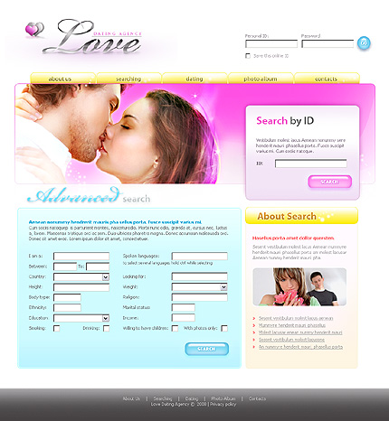 Template #20315, Photoshop Content Page Screenshot