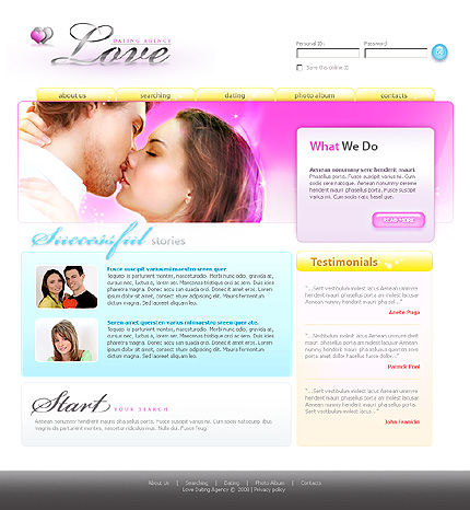 Template #20315, Photoshop Content Page Screenshot