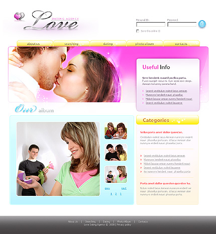 Template #20315, Photoshop Content Page Screenshot