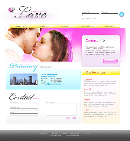 Template #20315, Photoshop Content Page Screenshot