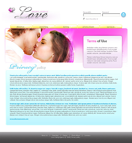 Template #20315, Photoshop Content Page Screenshot