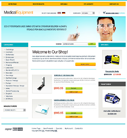 Medical Equipment CRE Loaded Template