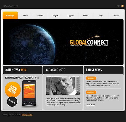 Communications Website Template