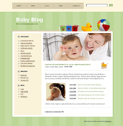 Baby WordPress Theme