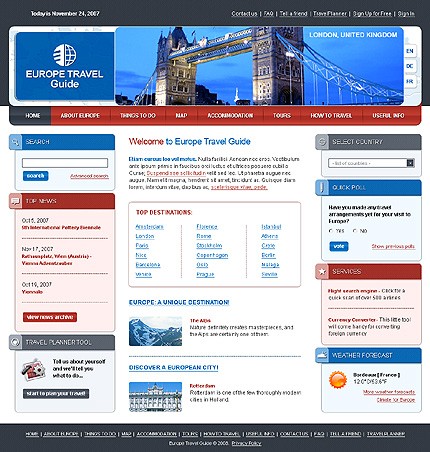 Travel Website Template