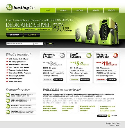 Hosting Website Template