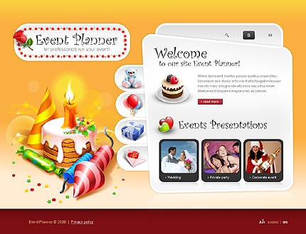 Event Planner Flash Template