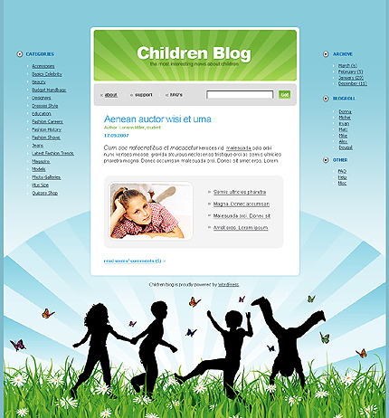 Children WordPress Theme