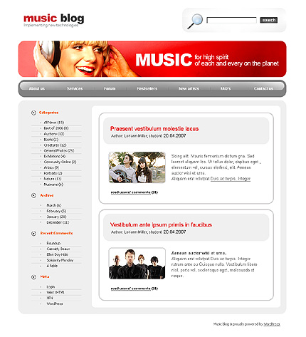 Music WordPress Theme