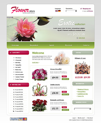 Flower Store CRE Loaded Template