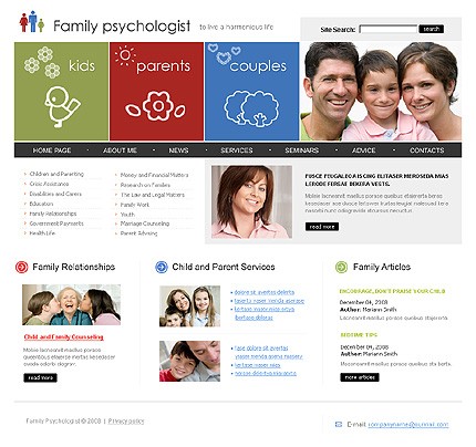 Family Psychologist Website Template
