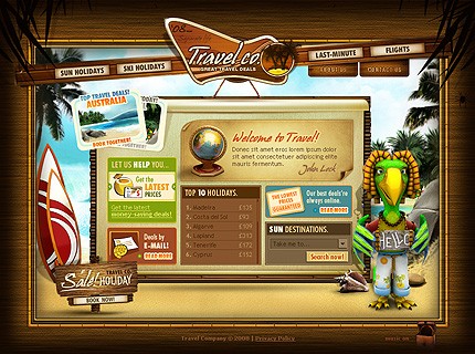 Travel Flash Website Template