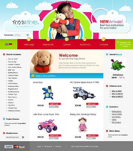 Toys Store CRE Loaded Template