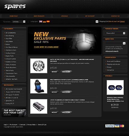 Auto Spare Parts CRE Loaded Template