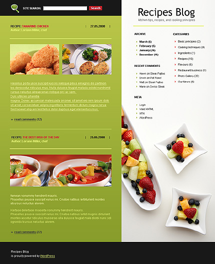Recipes WordPress Theme