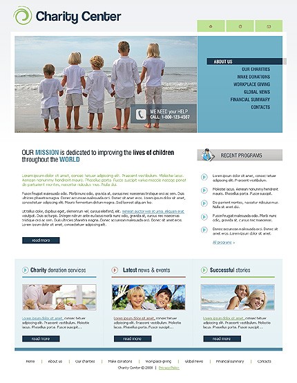 Charity Center Website Template