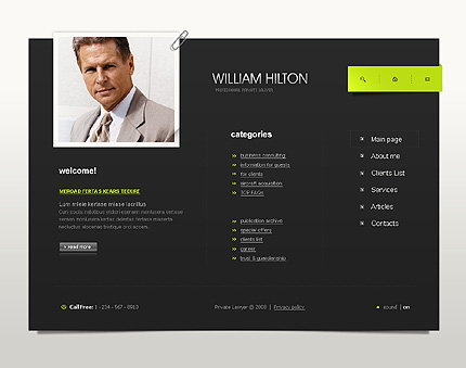 Private Lawyer Flash Website Template