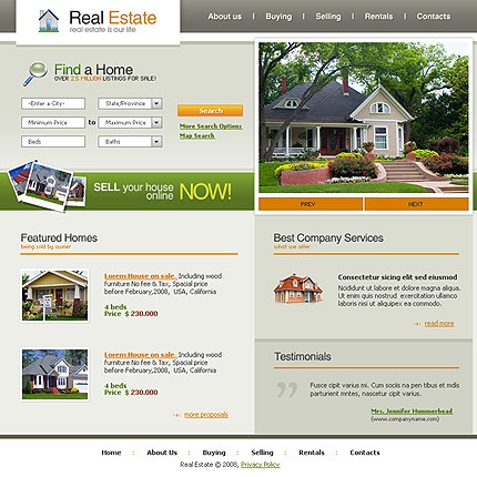 Real Estate Website Template