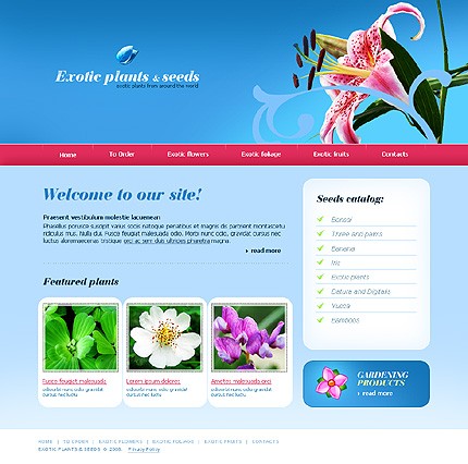 Exotic Plants & Seeds Website Template