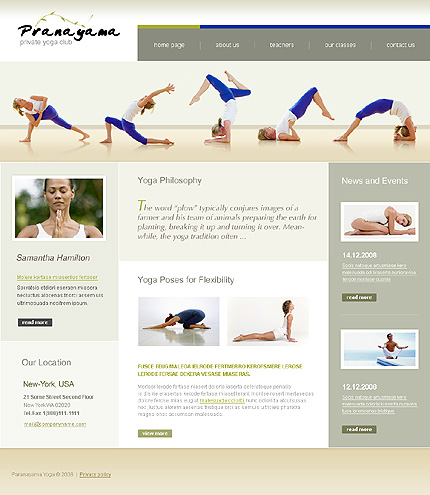 Yoga Club Website Template