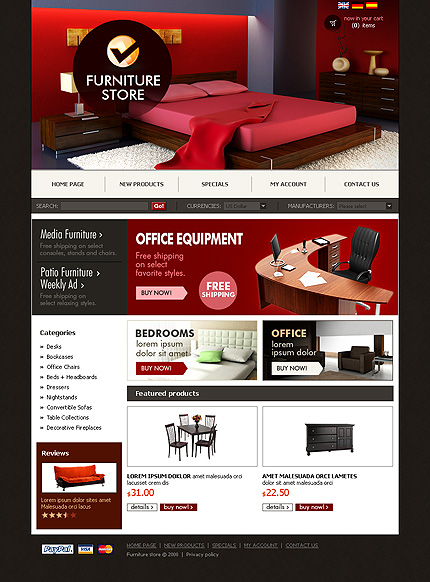 Furniture Store osCommerce Template