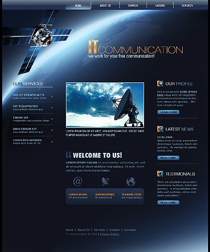 IT Communication Website Template