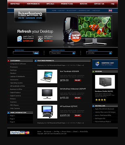 Hardware Store Zen Cart Template
