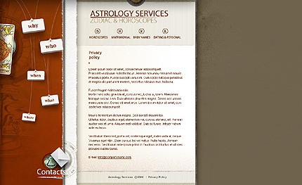 Template #20598, Photoshop Content Page Screenshot