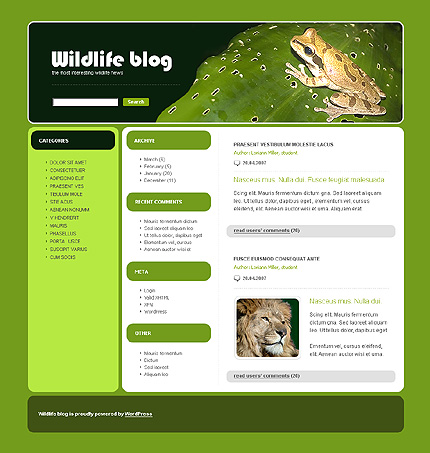 Wildlife WordPress Theme