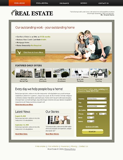 Real Estate Website Template