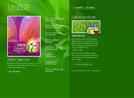 Cosmetic Company Flash Template