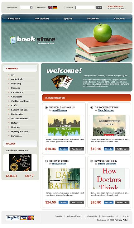 Book Store CRE Loaded Template