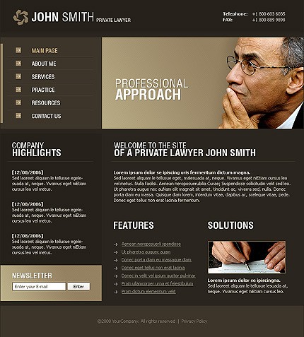 Private Lawyer Website Template