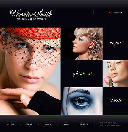 Personal Model Portfolio Flash Template