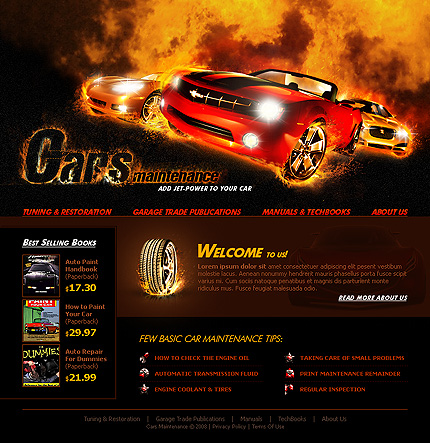 Car Maintenance Flash Template