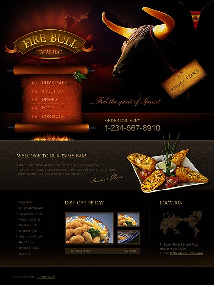 Tapas Bar Website Template