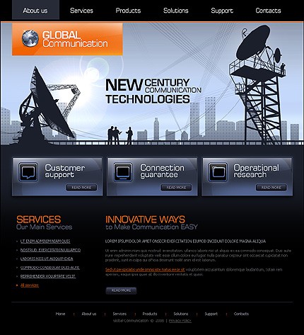 Global Communication Website Template